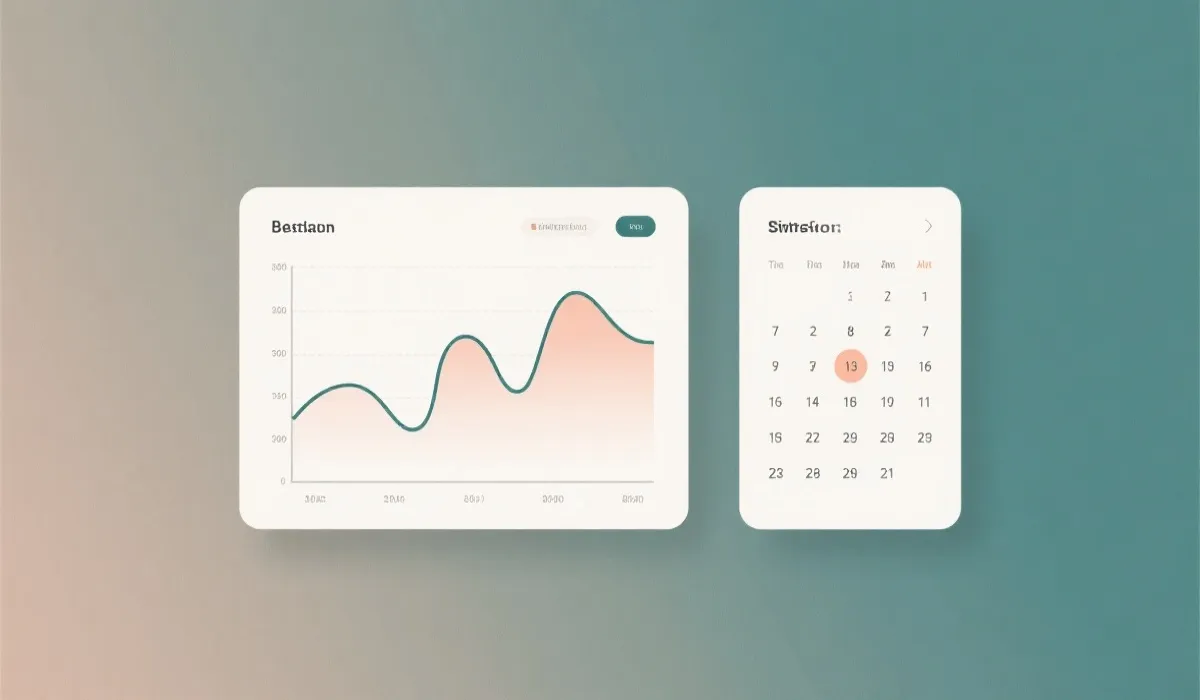 趋势图与日历提醒界面